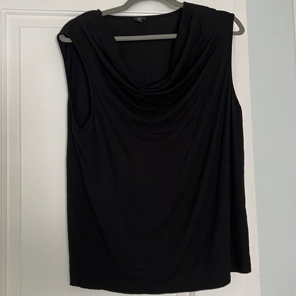 J.crew 365 Women's Cowl Neck Black Business Casual Sleeveless Top Size medium